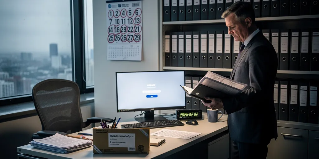 abandon de poste delai de 2 mois depassé